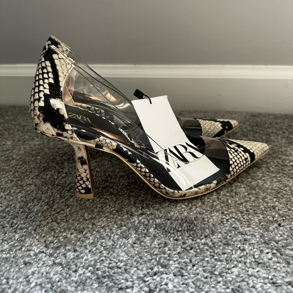 Zara Animal Print Heels NWT - Picture 3 of 5